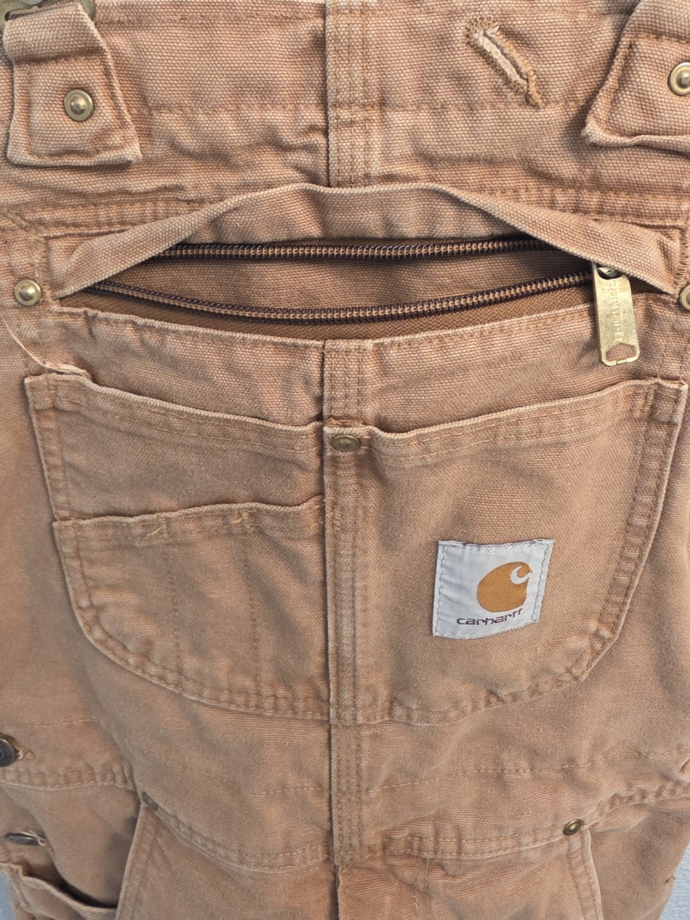 Carhartt Classic Duck Bib Overalls in Carhartt Brown - Picture 3 of 6